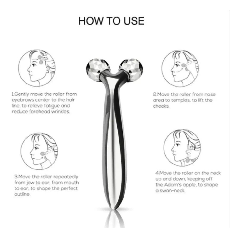 Y-Shaped 3D Facial Roller
