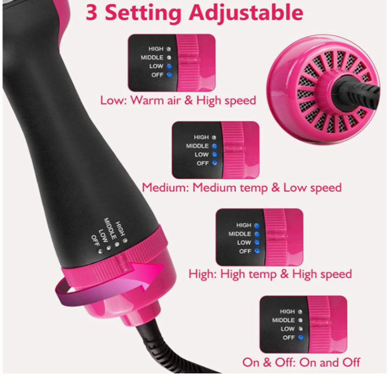 3-in-1 Hot Air Brush Dryer & Styler