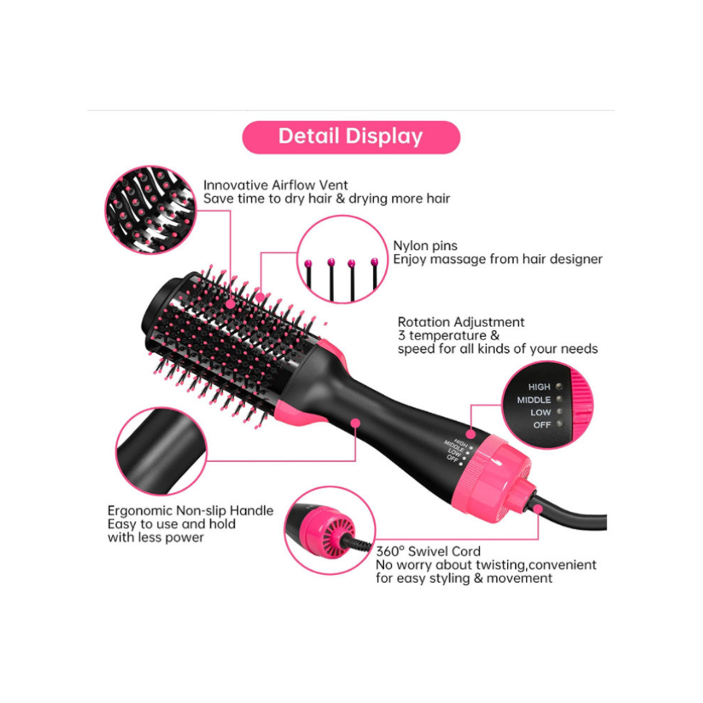 3-in-1 Hot Air Brush Dryer & Styler